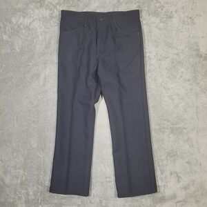 Wrangler Pants Mens 34x32 (Fits 33x28) Navy Blue 82NV Workwear Polyester Uniform